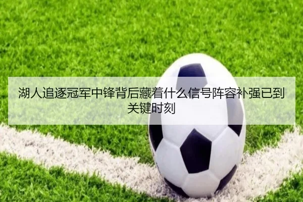 湖人追逐冠军中锋背后藏着什么信号阵容补强已到关键时刻